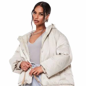 oversized puffer jacket tone dipped hem